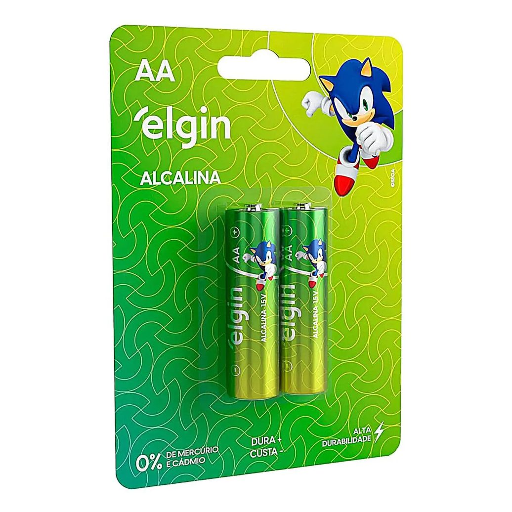 Pilha Alcalina Elgin Aa Blister com 2 Pilhas