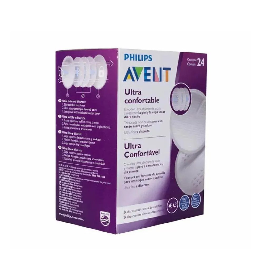 Absorvente de Seios Descartáveis 24Und Philips Avent