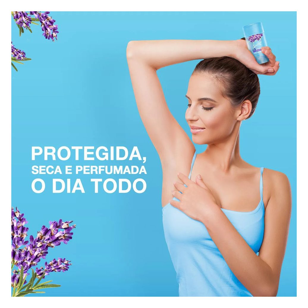 Desodorante Twist Stick em Gel Secret pH Balanceado Lavander 48h 45g