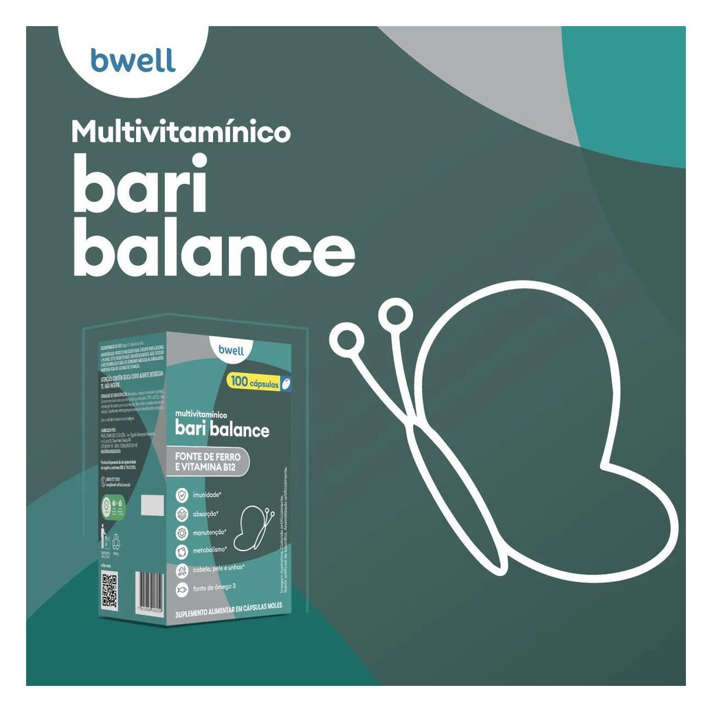 Polivitamínico Bariátrico Bwell Bari Balance 100 Cápsulas