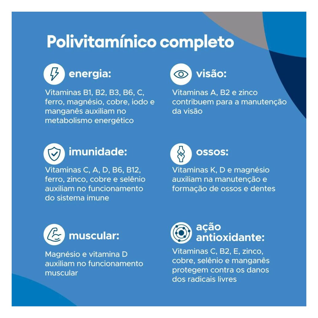 Polivitamínico bwell Homem Senior 50+ 30 Cápsulas