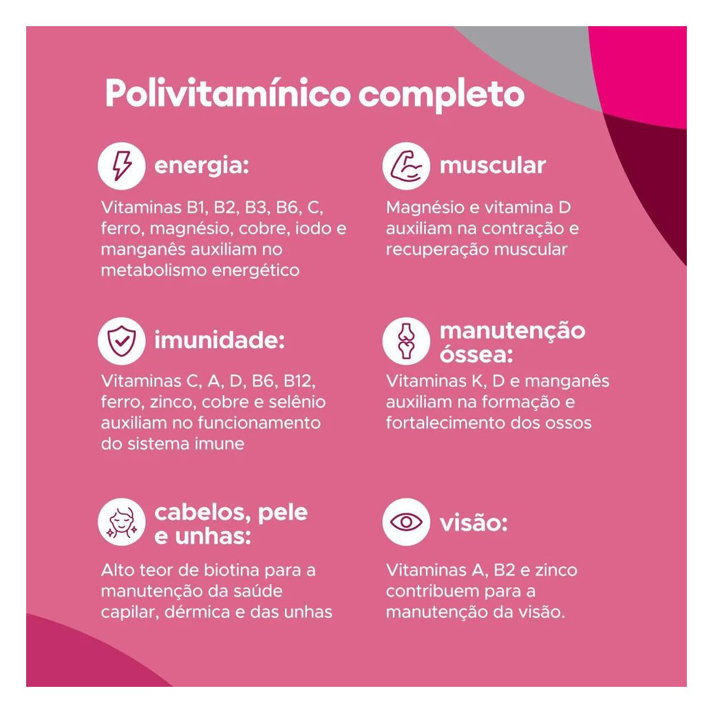 Polivitamínico bwell Mulher Senior 50+ 30 Cápsulas