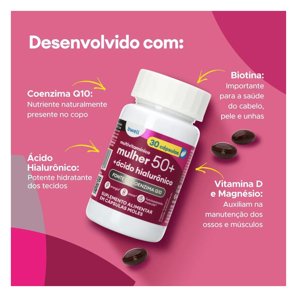 Polivitamínico bwell Mulher Senior 50+ 30 Cápsulas