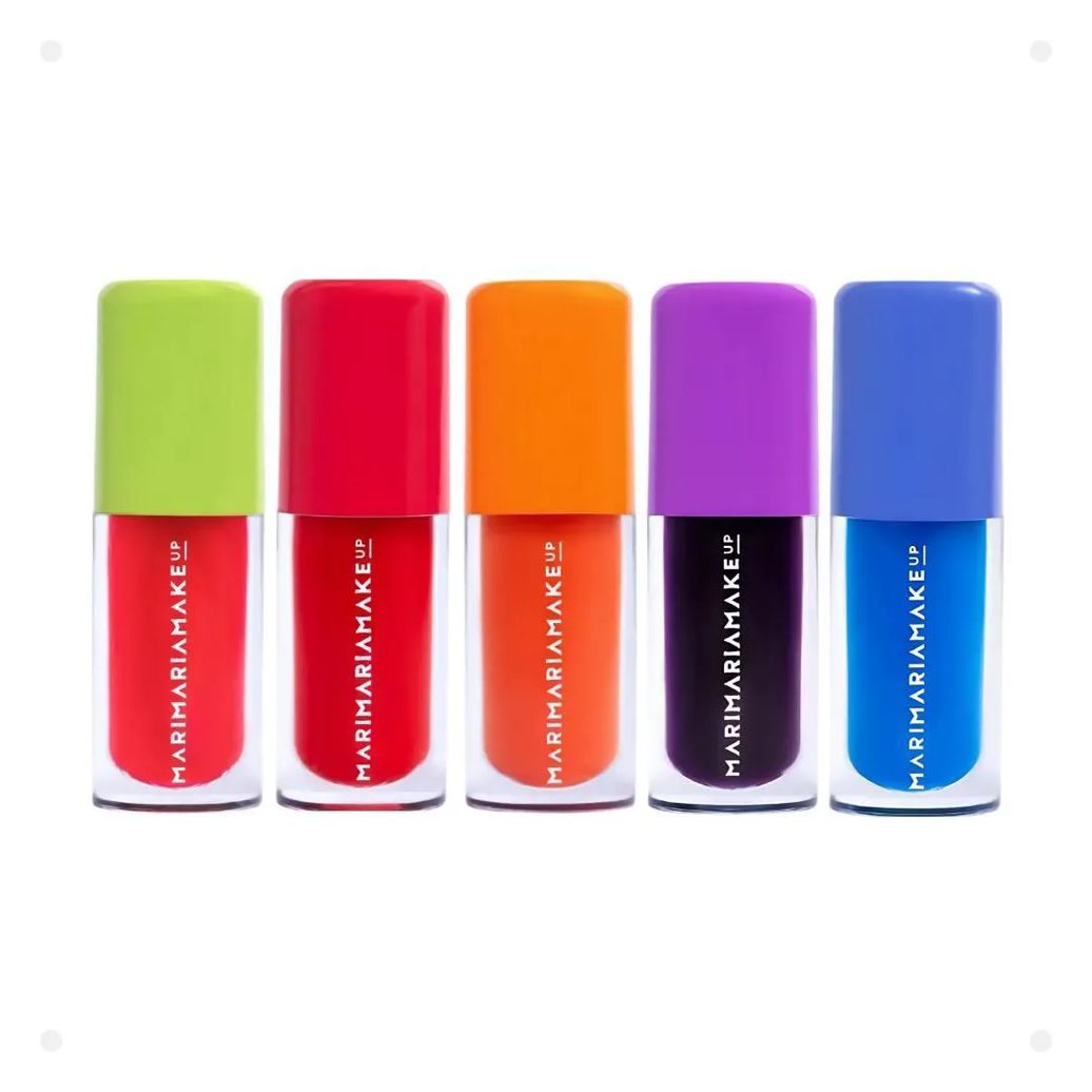 Kit Mari Maria: 5 Lip Oil Melância, Morango, Tangerina, Açai e Blueberry