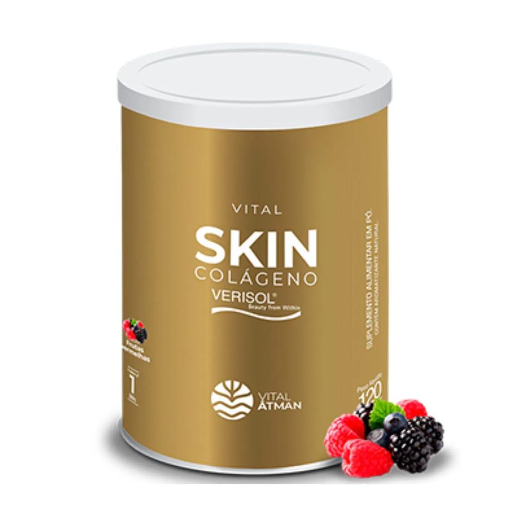 Vital Skin Colágeno Frutas Vermelhas Verisol Vitaminas