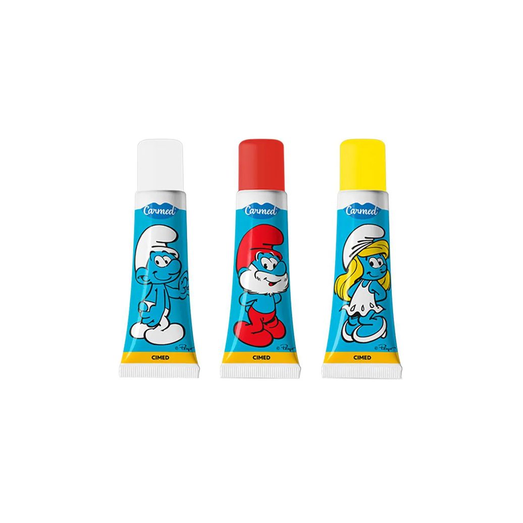 Hidratante Labial Carmed Os Smurfs Blueberry Incolor 10g
