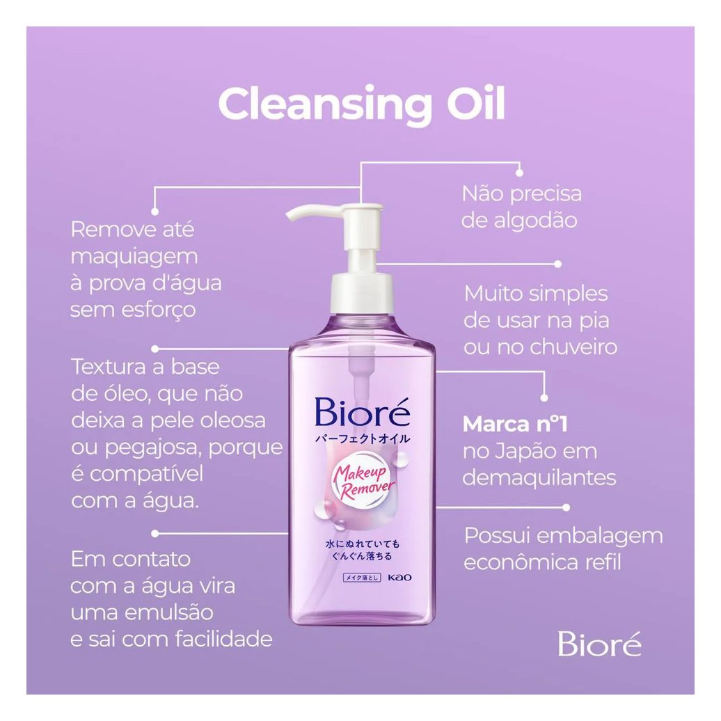 Óleo de Limpeza Demaquilante Bioré Cleansing 230ml