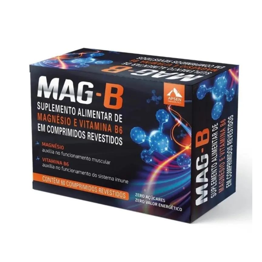 Mag B Suplemento Alimentar Apsen 60Cpr