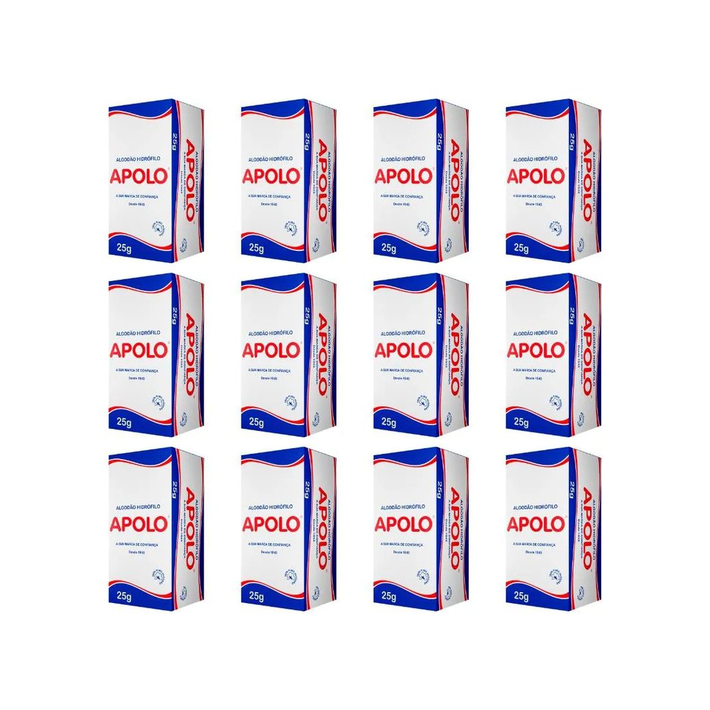 Algodão Apolo 25g - Kit C / 12un