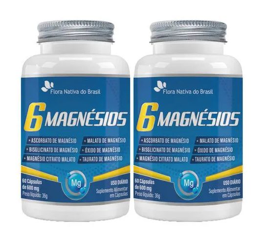 Kit 2 6 Magnésios 60 Cápsulas Flora Nativa