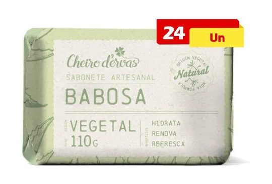 Sabonete de Babosa 24 X 110g Artesanal Cheiro de Ervas