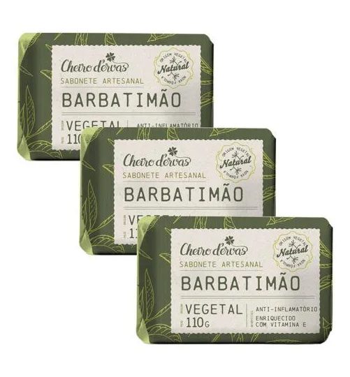 Sabonete de Barbatimão 3 X 110g Cheiro de Ervas