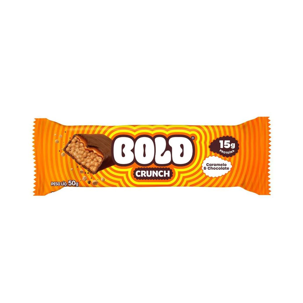 Barra de Proteína Bold Crunch Caramelo & Chocolate 50g