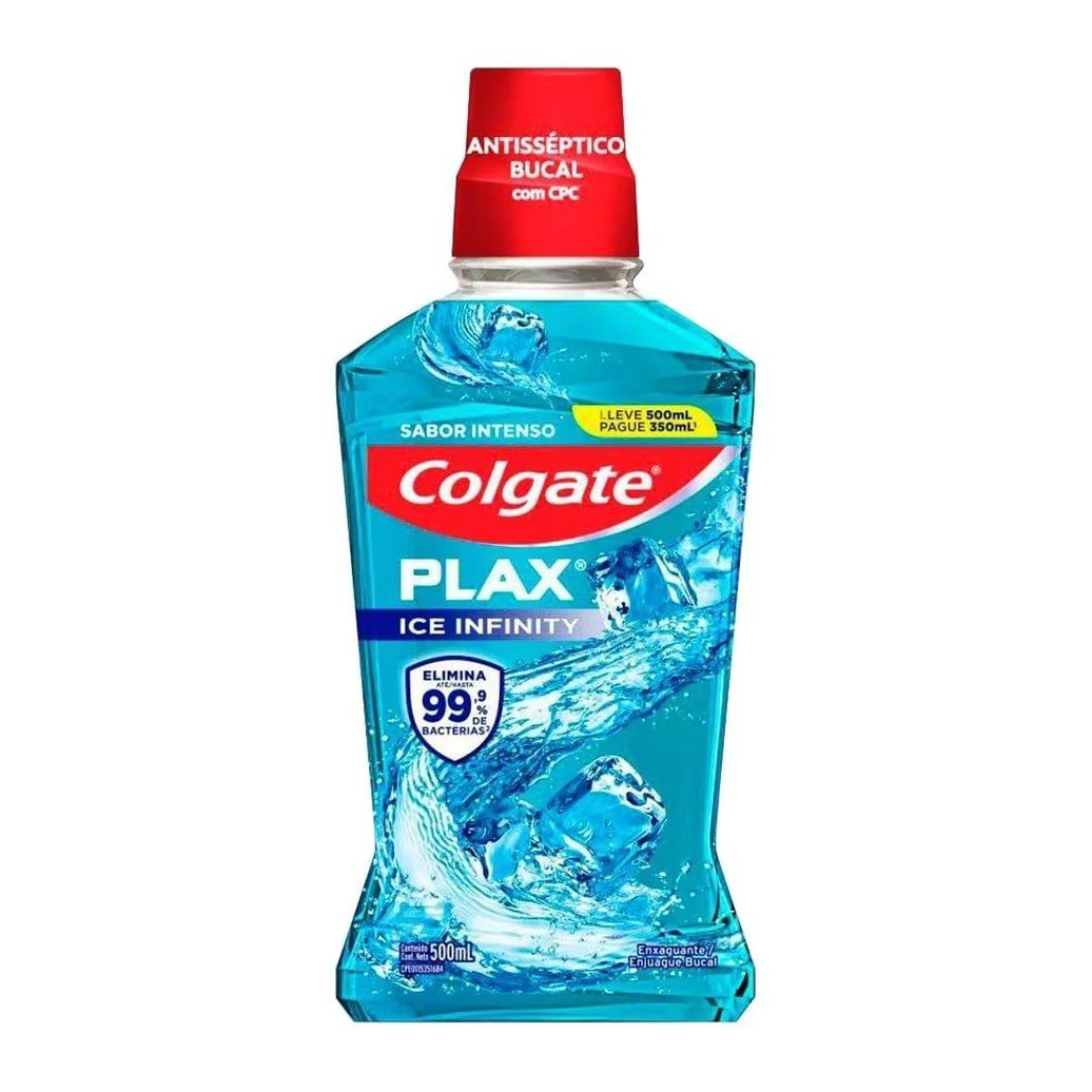Enxaguante Bucal Colgate Plax Ice Infinity 500ml - Leve 500ml Pague 350ml