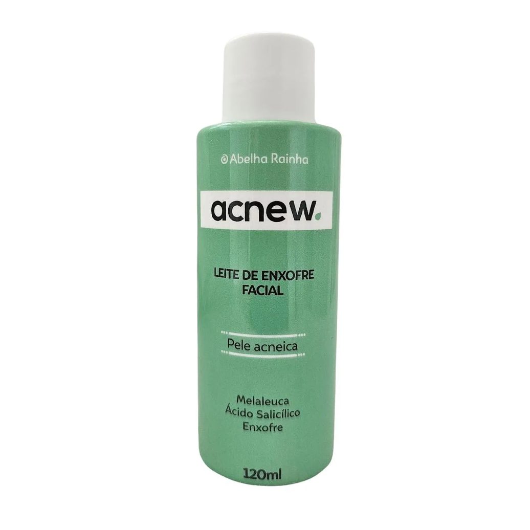 Leite de Enxofre Facial Antiacne Acnew Abelha Rainha 120ml