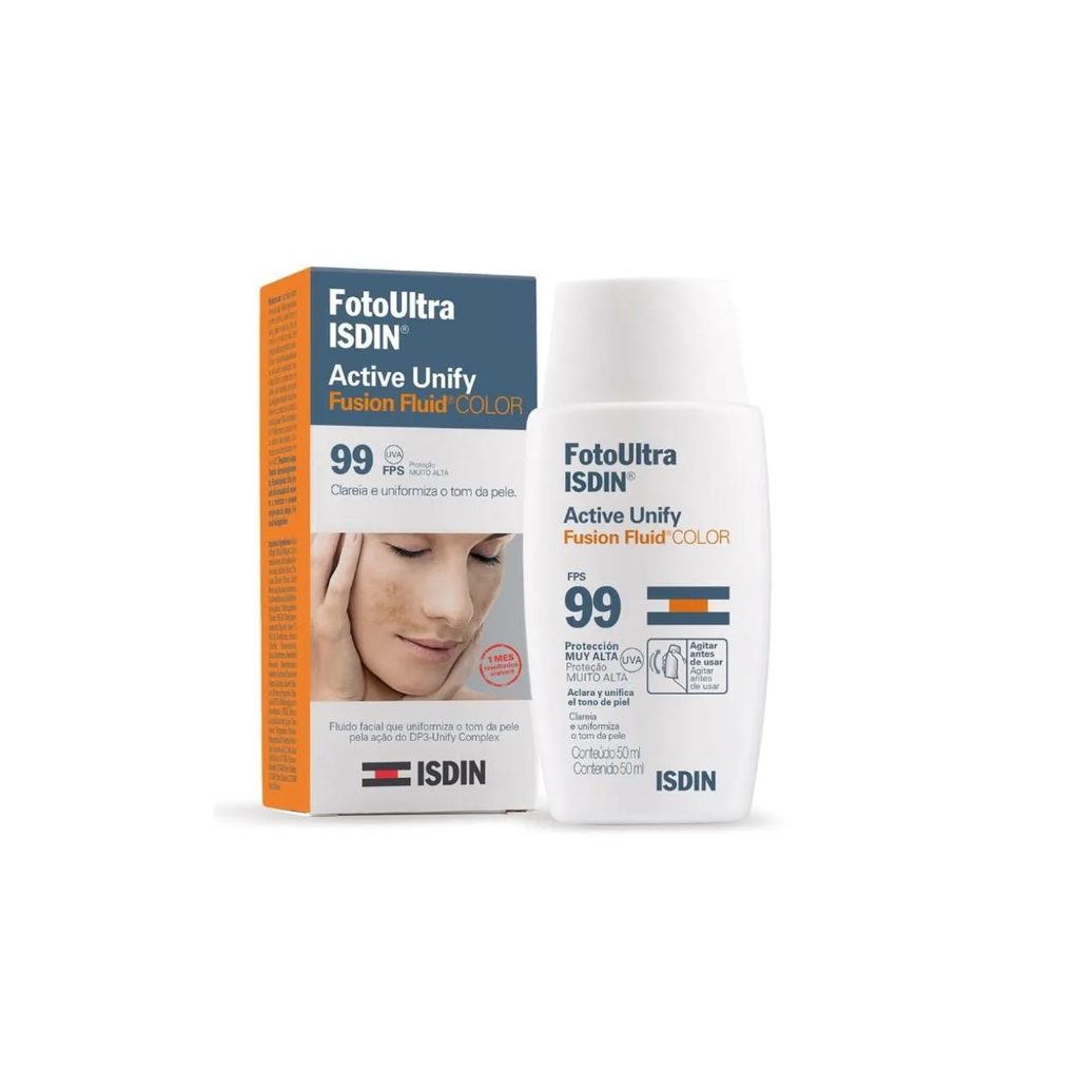 Protetor Solar Facial Foto Ultra Isdin Active Unify Color Fps 99 - 50Ml