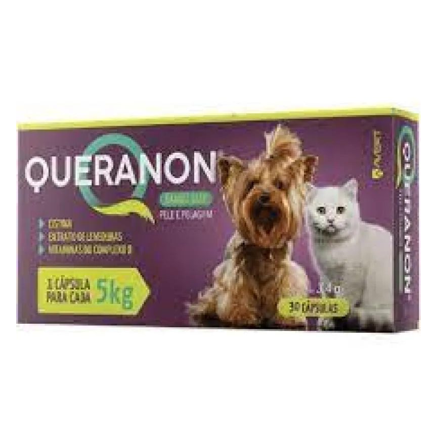 Queranon Small Size - Cães E Gatos Até 5kg - 3,4g - 30 cápsulas