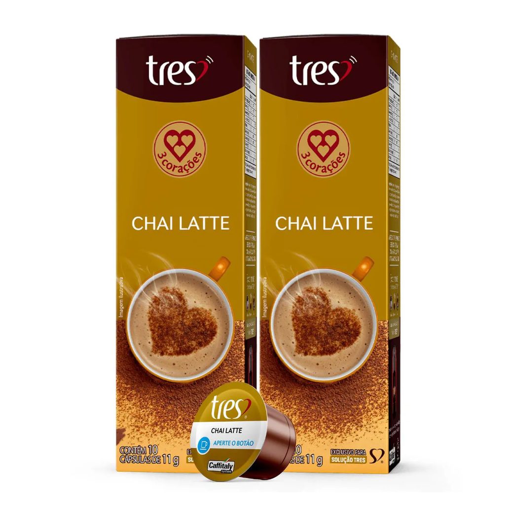 2x cápsula Chai Latte Tres 3 Corações 10 unidades