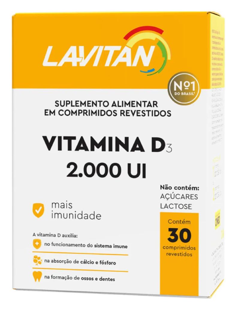 Lavitan Vitamina 3D 2.000UI 30 comprimidos - Cimed