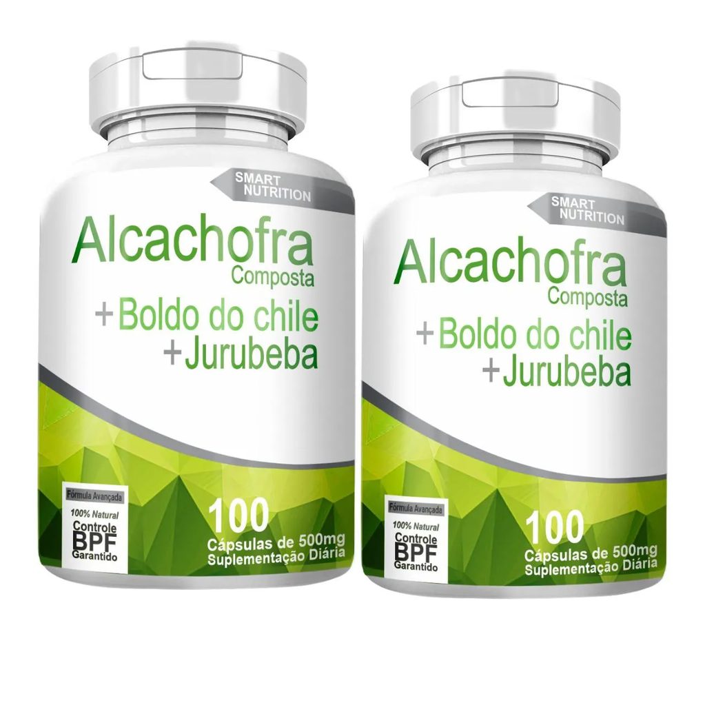 Alcachofra Composta Kit com 2 Potes com Total de 200 Capsulas