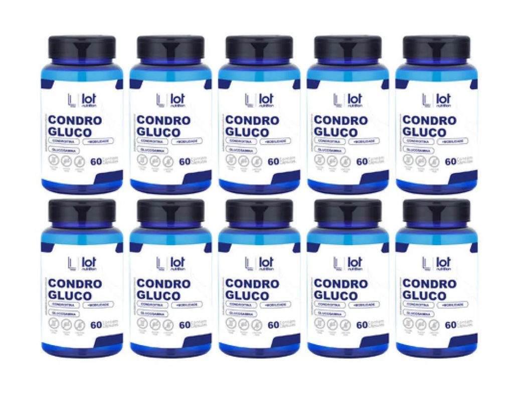 Kit 10un Condrogluco 60 cápsulas sem Sabor