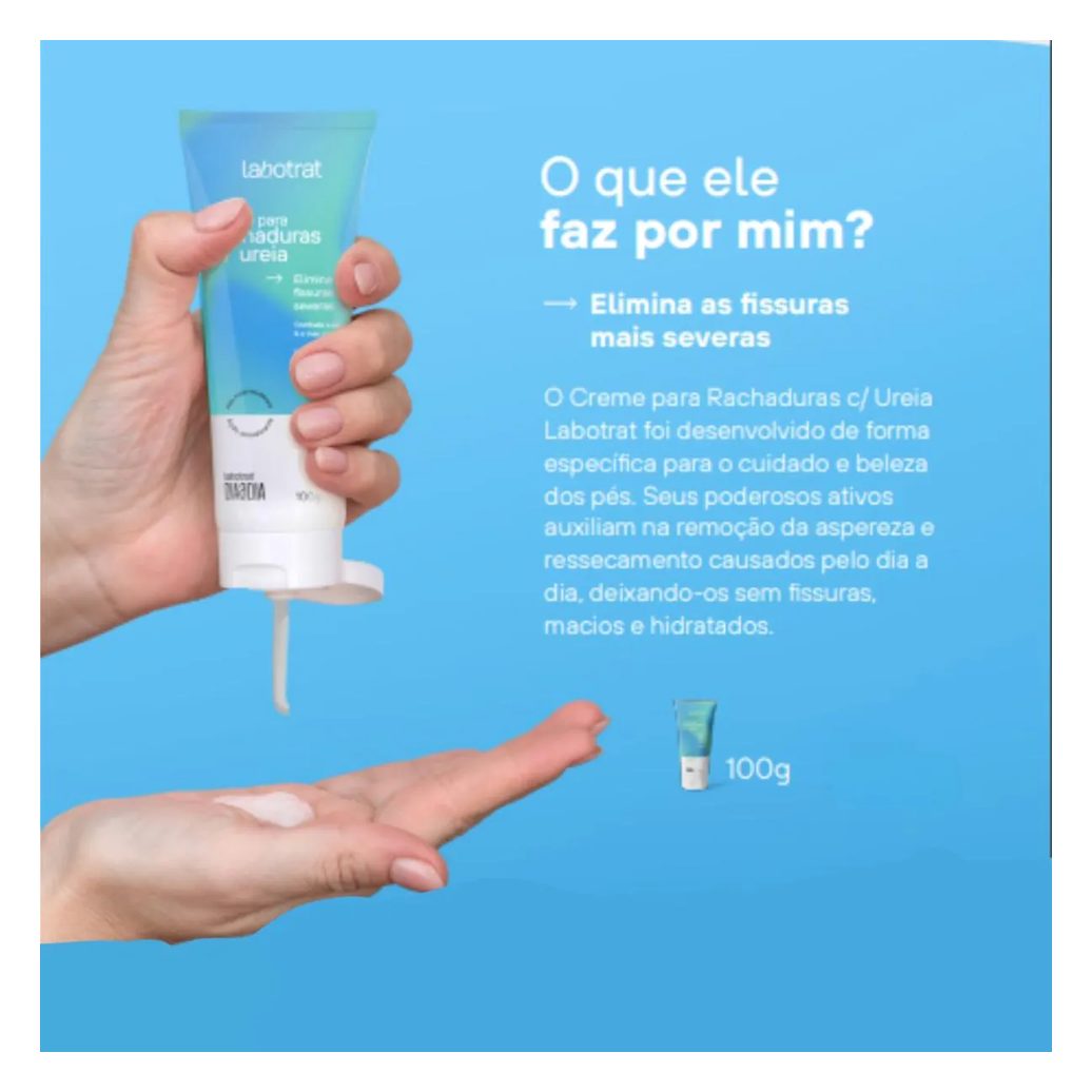 CREME DE RACHADURAS UREIA HIDRATAçãO REGENERA LABOTRAT 100G