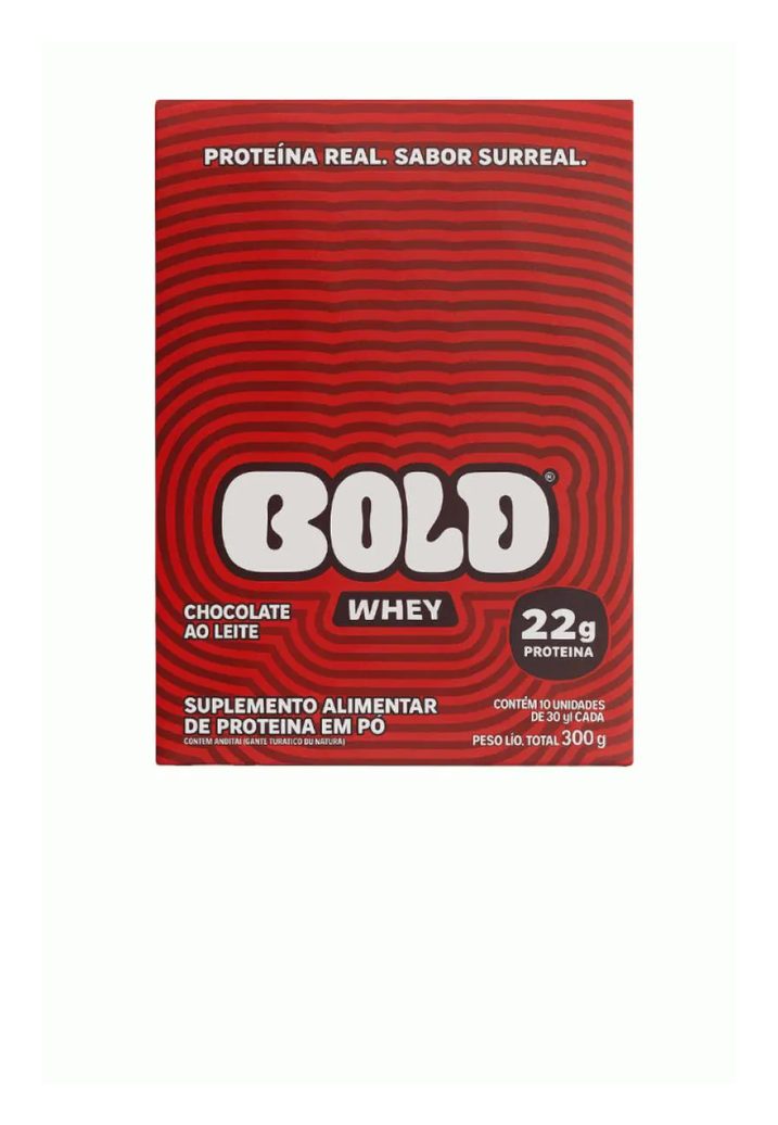 Bold Whey Display (10 unidades de 30G) - Sabor: Chocolate ao Leite