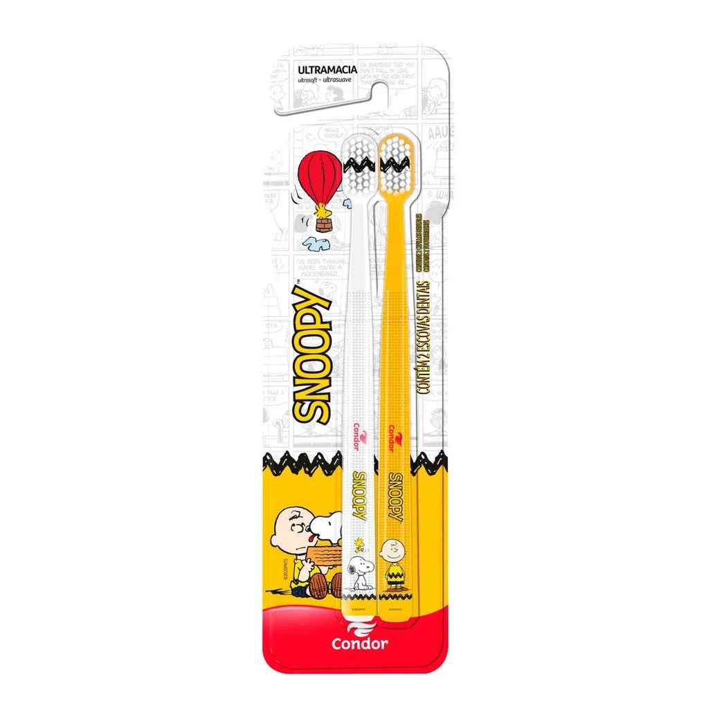 Escova de Dente Condor Ultramacia Snoopy 2 Unidades
