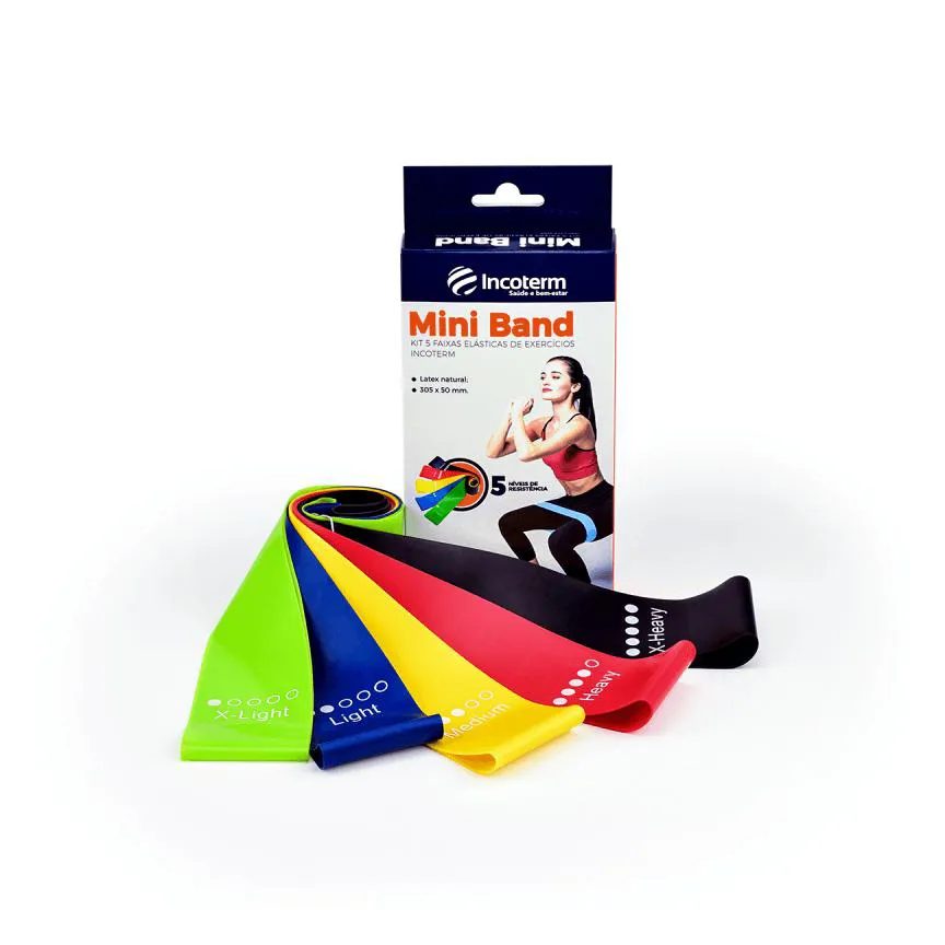 Mini Band Kit Faixa Elástica de Exercícios Incoterm