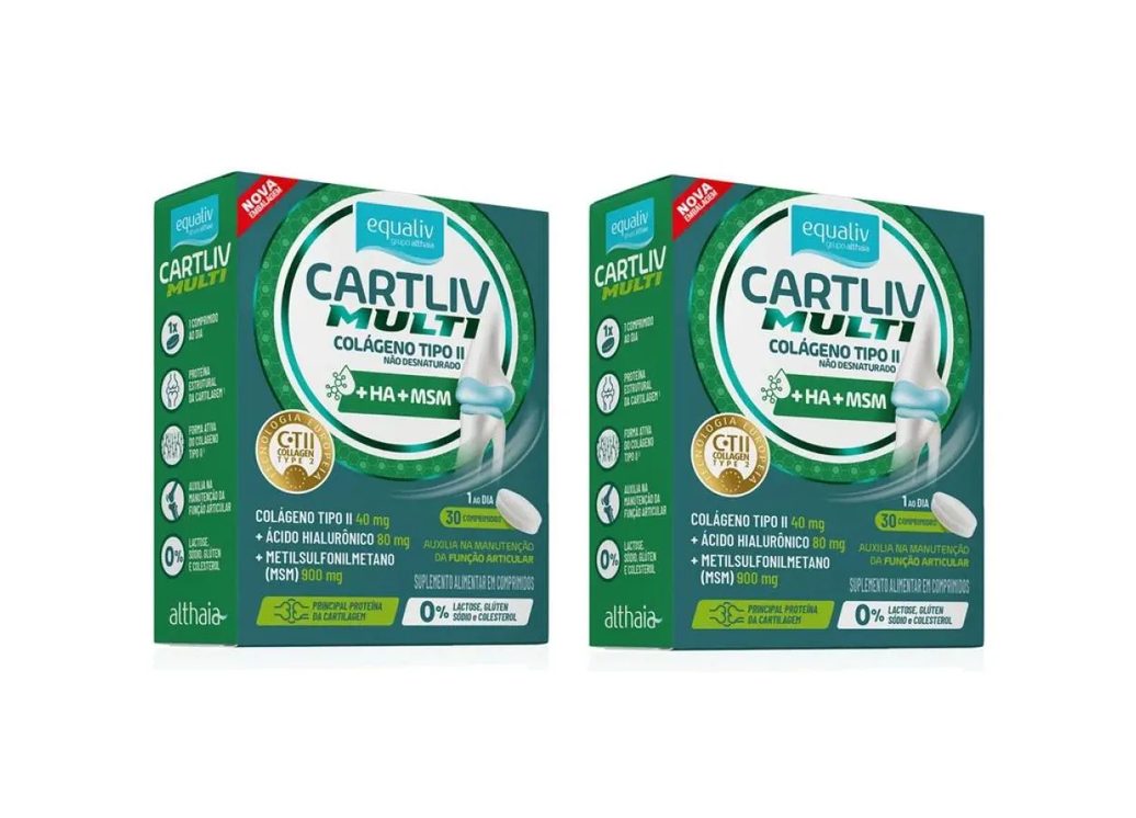 Kit 2 Cartliv Multi Colágeno T/2 40mg Ha 80mg+msm 900mg C/30