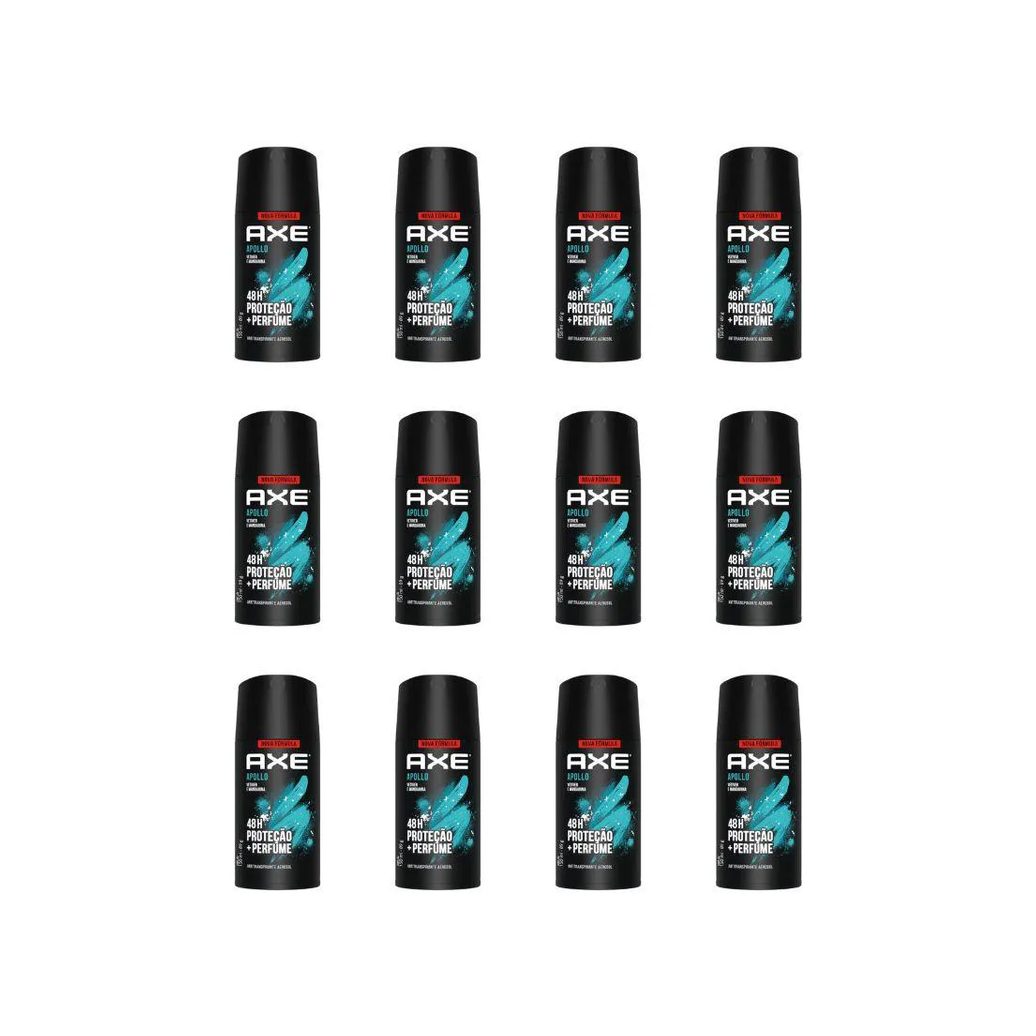 Desodorante Aerossol Axe 150ml Apollo - Kit C / 12un