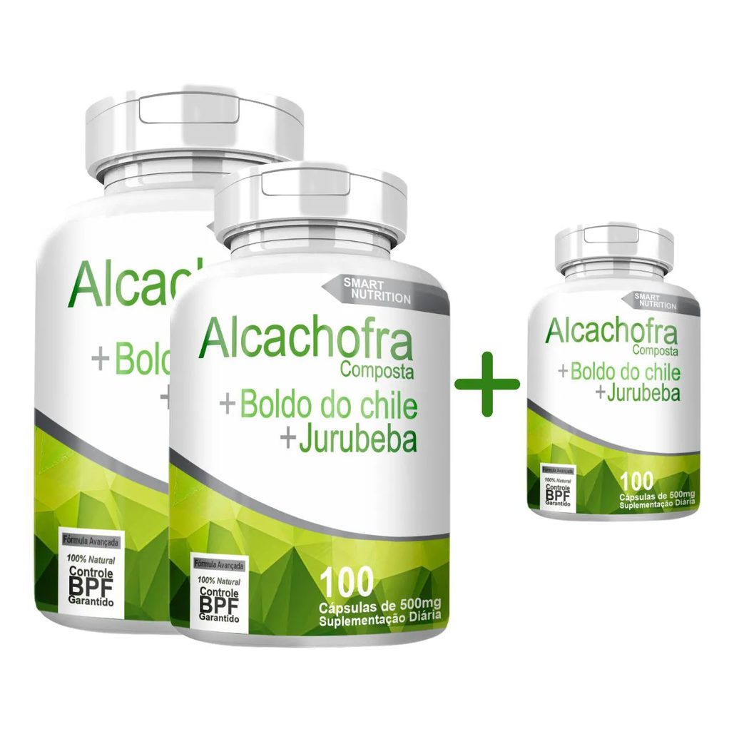 Alcachofra Composta Compre 2 Leve 3 com Total de 300 cápsulas