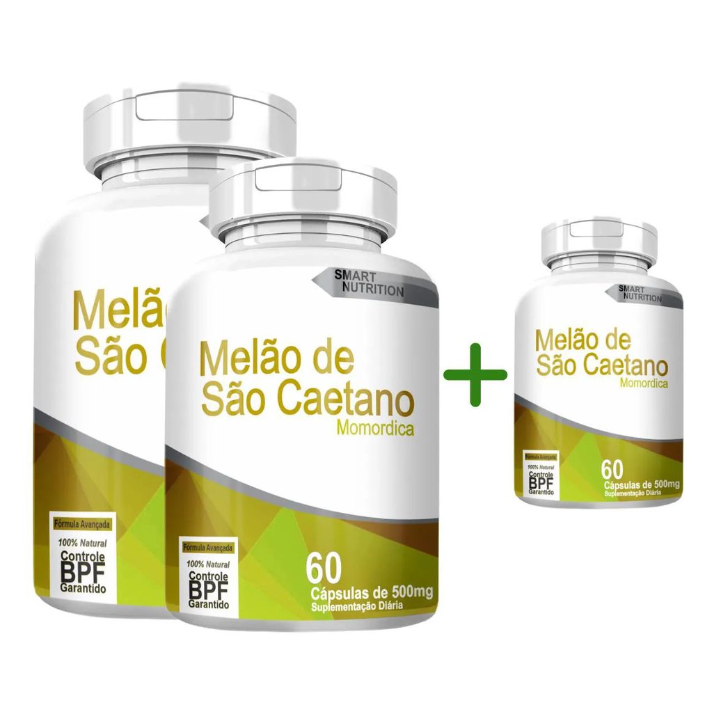 Melão de São Caetano 60 cápsulas Compre 2 Leve 3 com Total de 180 cápsulas