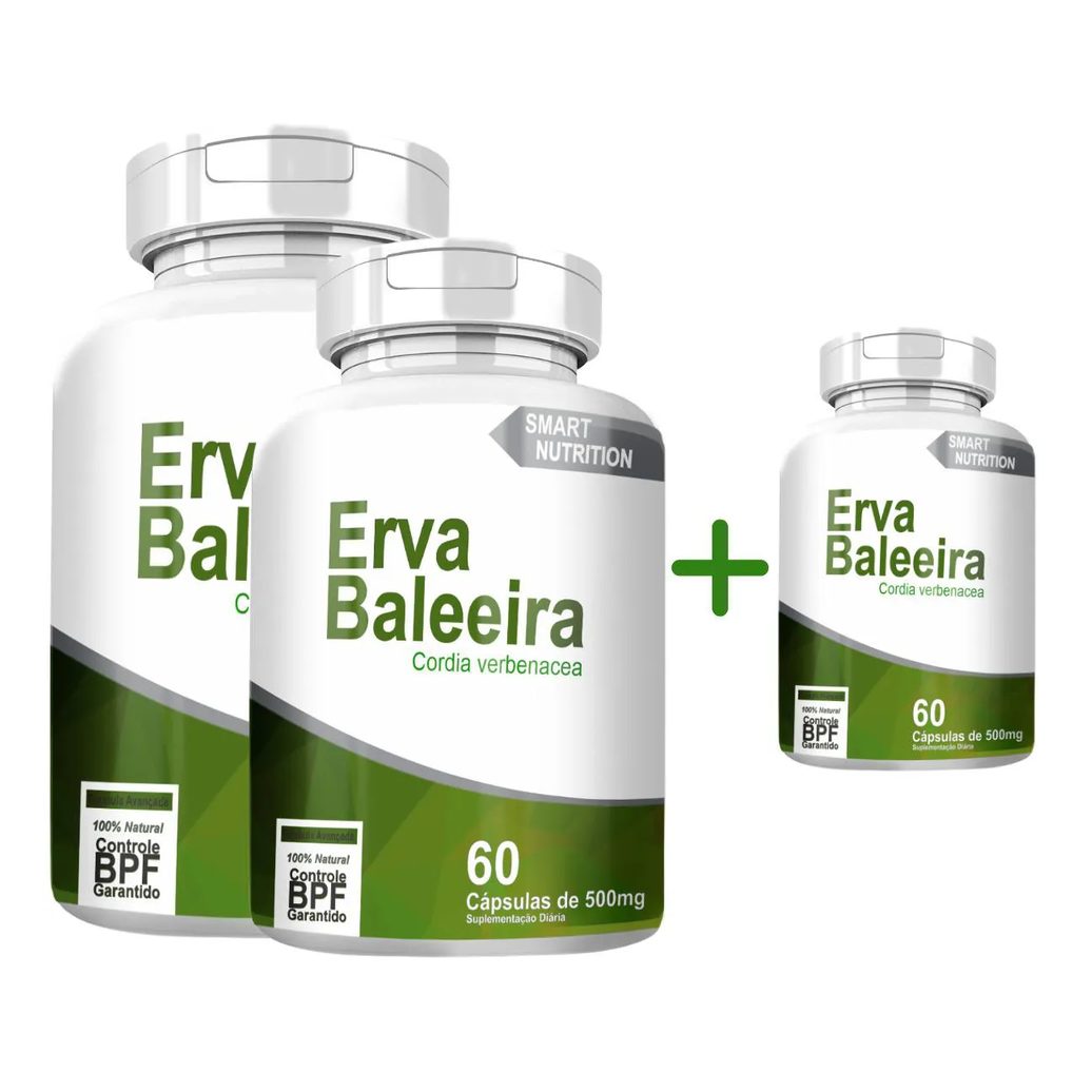 Erva Baleeira Compre 2 Leve 3 com Total de 180 cápsulas