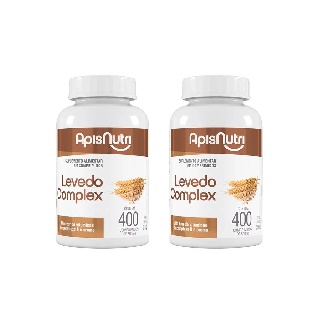 Kit 2 Levedo Complex 400 comprimidos 500mg – Apisnutri