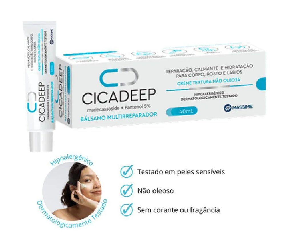 Cicadeep 40ml - Reparador e Hidratante Similar do Cicaplast