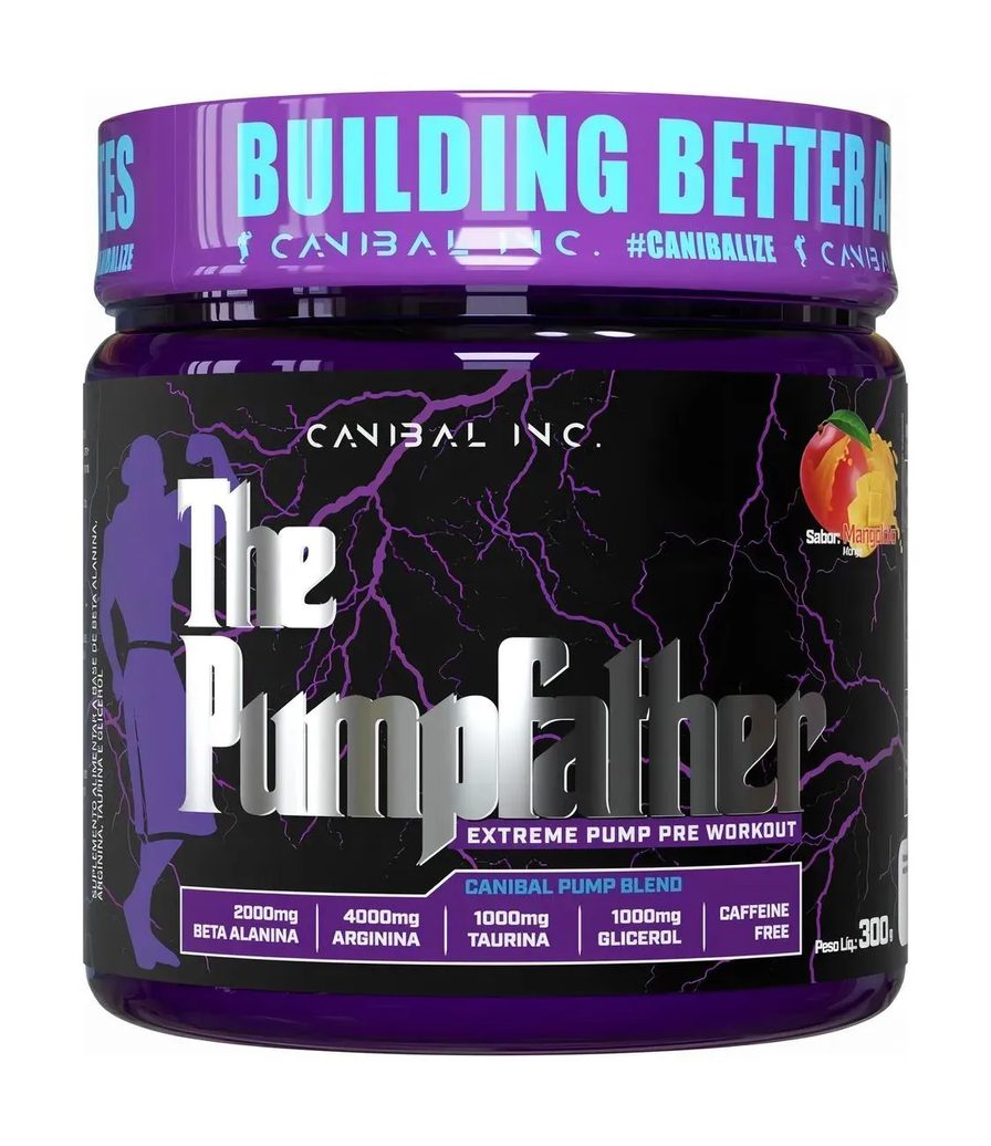 The Pump Father Pré sem Cafeína Sabor Manga 300g Canibal