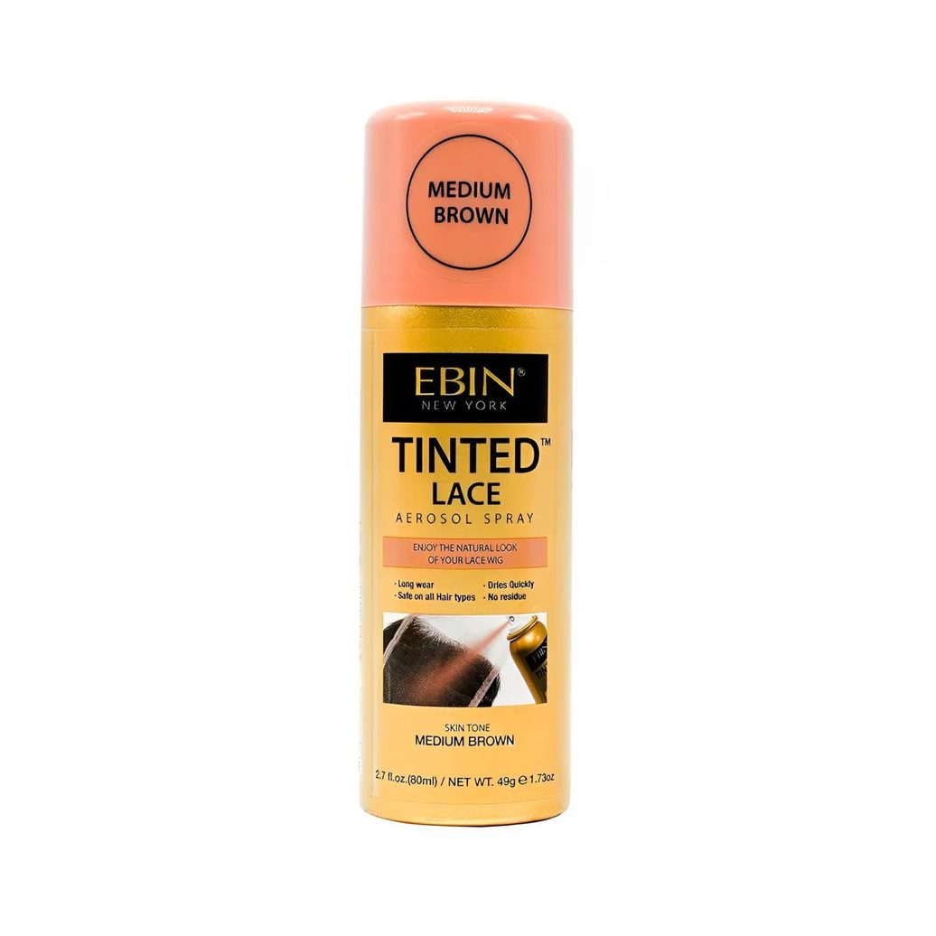 Spray Tintura Renda Peruca Ebin 80ml Marrom Médio