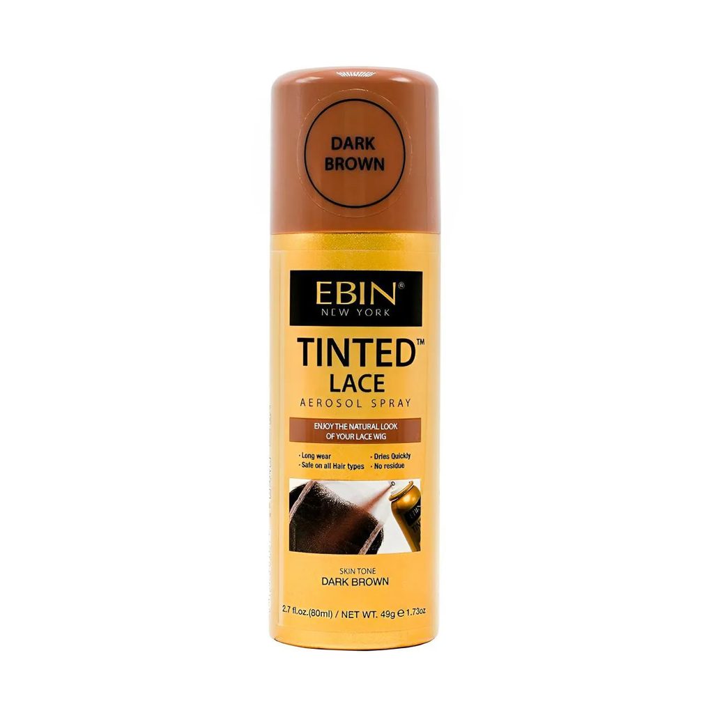 Spray Tintura Renda Peruca Ebin 80ml Marrom Dark