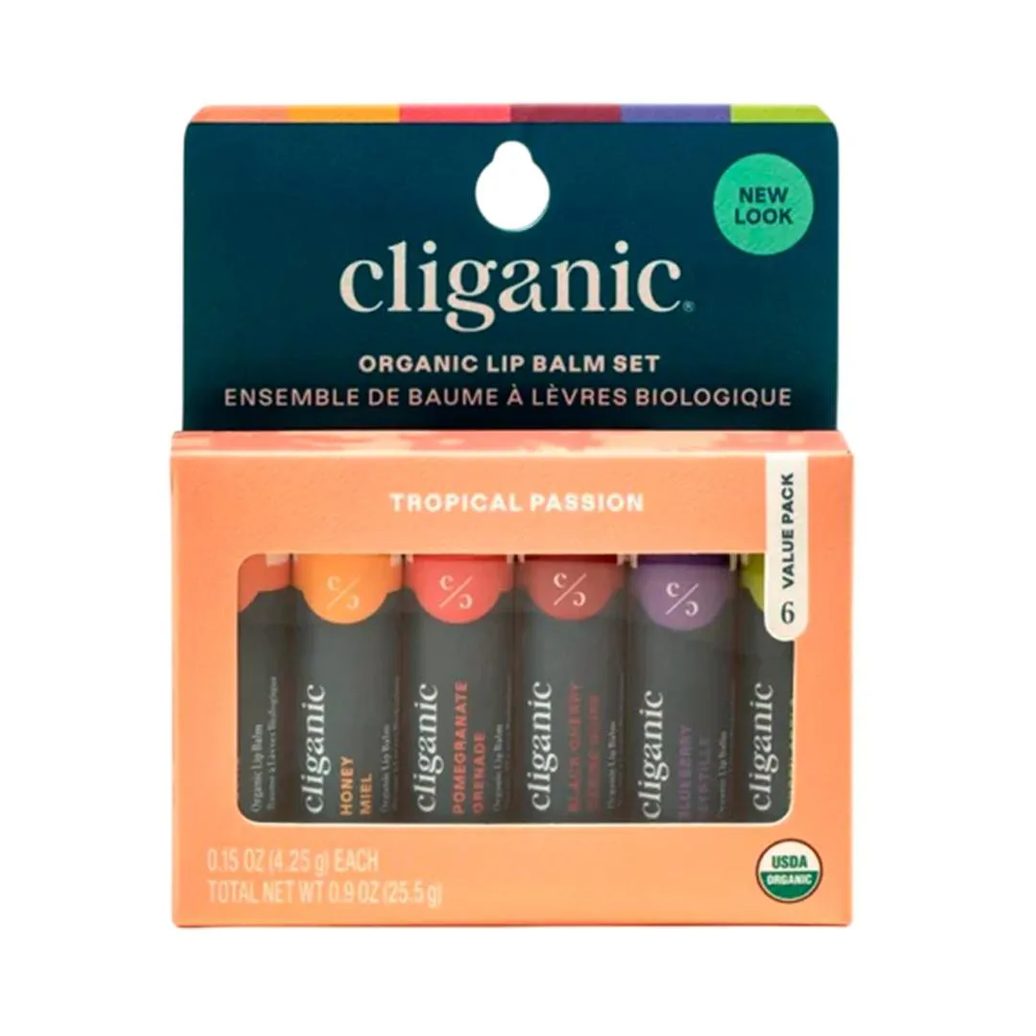 Protetor Labial Orgânico Cliganic pacote 6Un Importado
