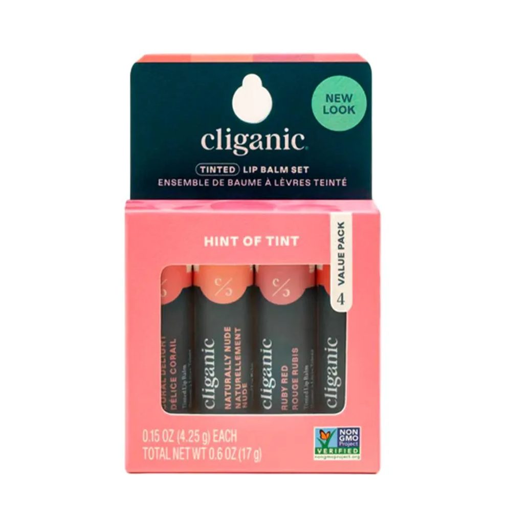 Conjunto Protetor Labial Cliganic Pacote com 4 unidades