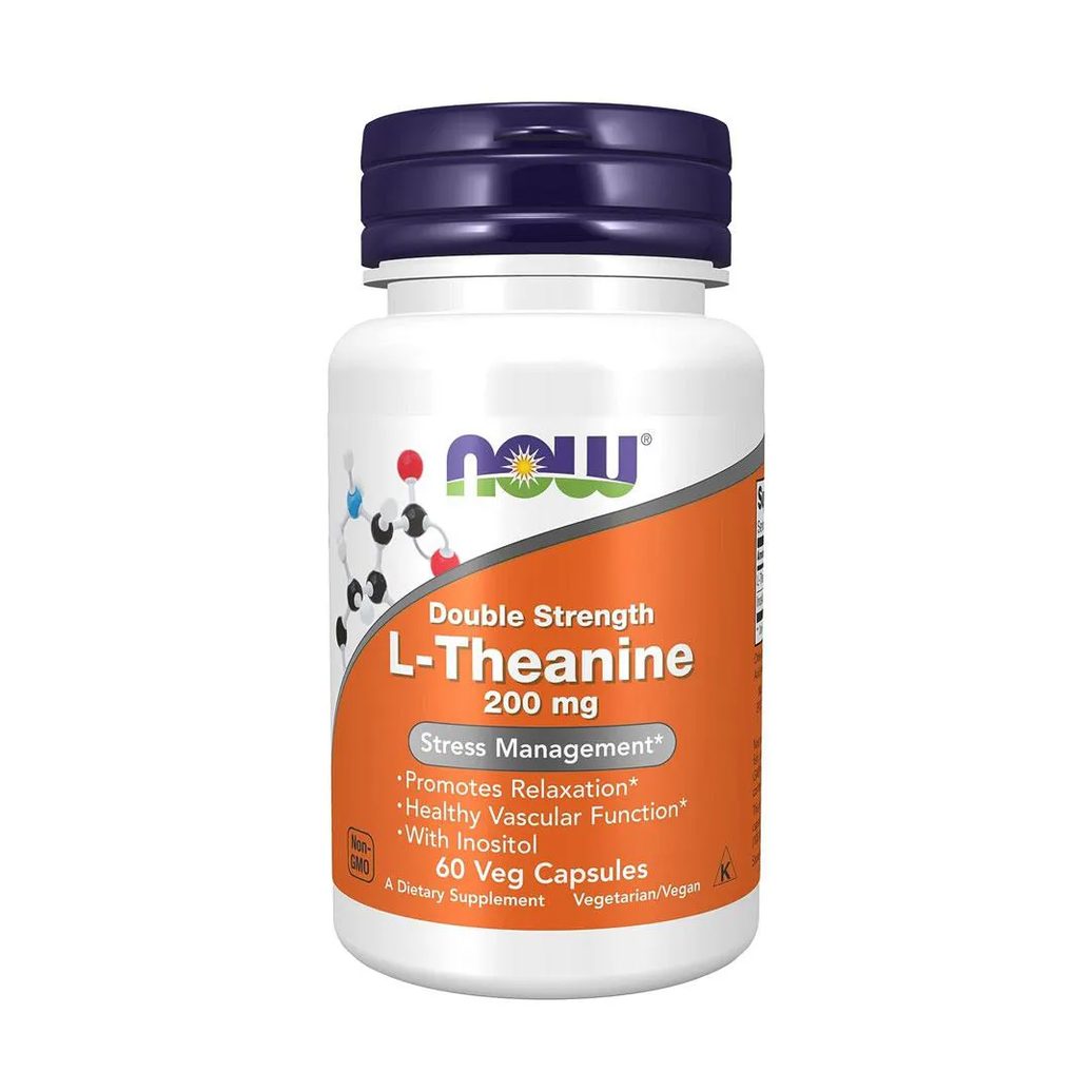 L-teanina 200mg Now Foods L-Theanine 60 Veg Cáps Importado