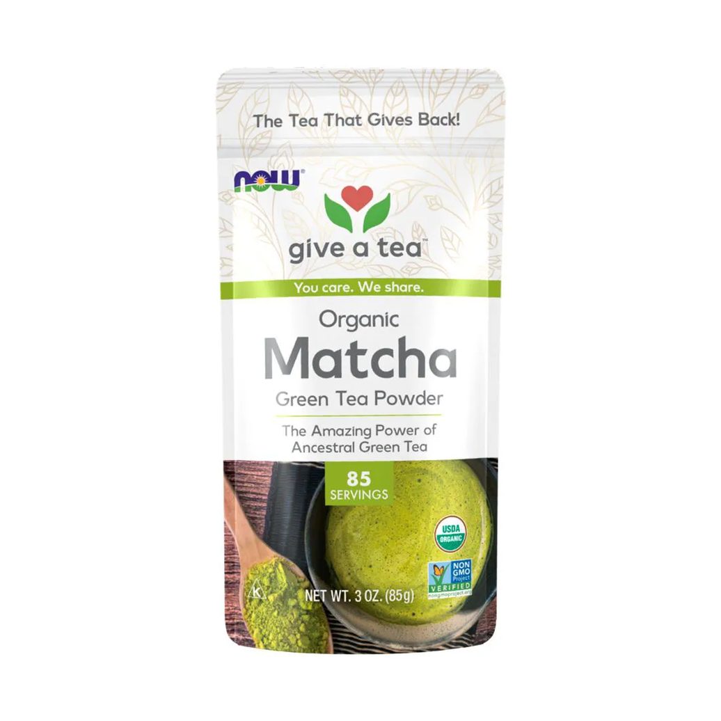 Chá Verde Matcha em Pó Now Foods 85g Orgânico Importado