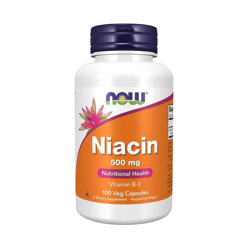 Niacina Vitamina B-3 500mg Now Foods 100 Veg Cáps Importado