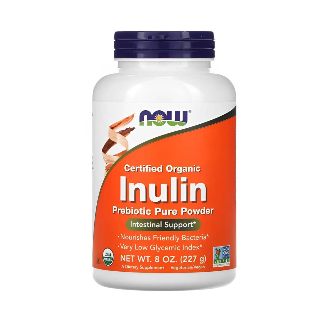 Inulina Pó Puro Prebiótico Now Foods Orgânico 227g Importado