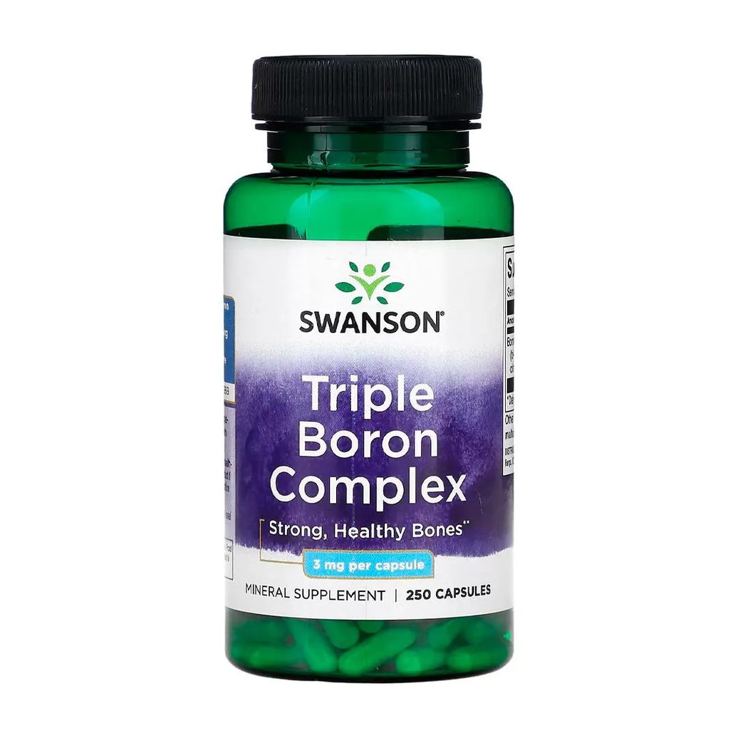 Complexo Triplo de Boro 3mg Swanson 250 Caps Importado