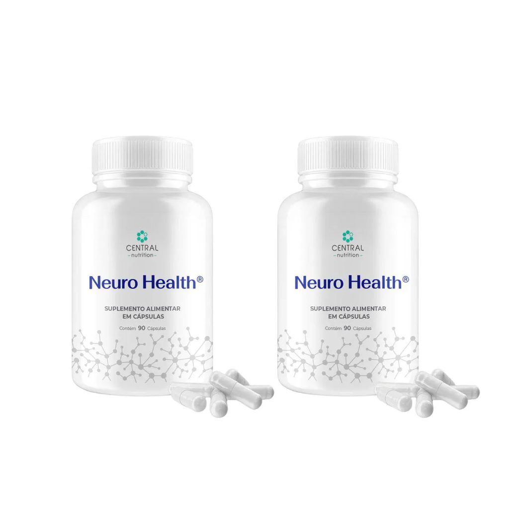 Kit 2 Neuro Health® - 90 cápsulas Suplemento Vitaminas para Memória - Central Nutrition