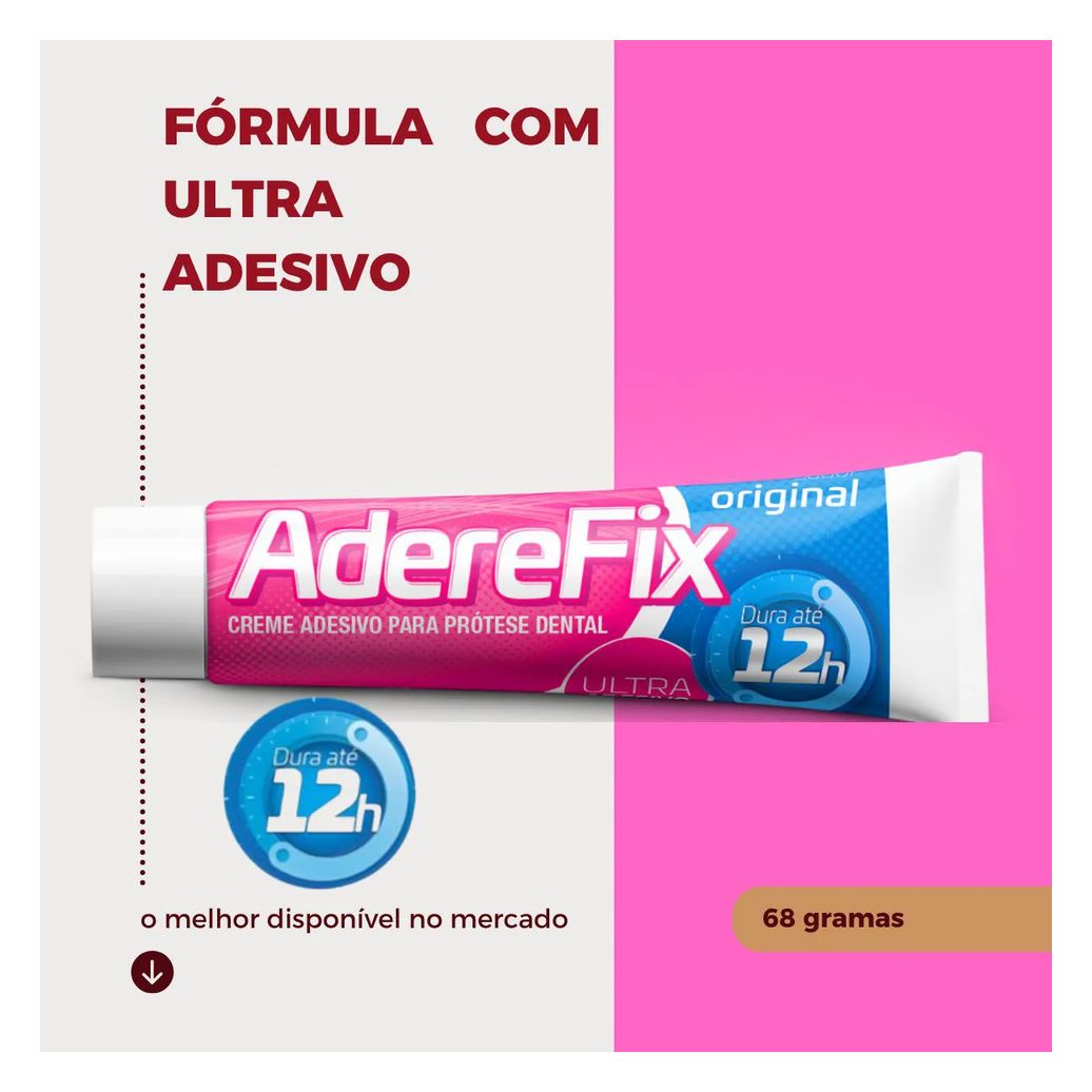 Aderefix Creme Fixador de Protese Dentaria Original 68g(para Dentadura)