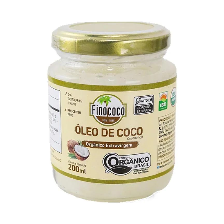 Óleo de Coco Extra Virgem Orgânico Finococo 200ml