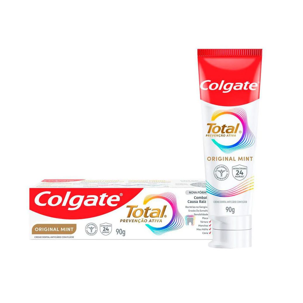 Creme Dental Colgate Total Prevenção Ativa Original Mint 90g